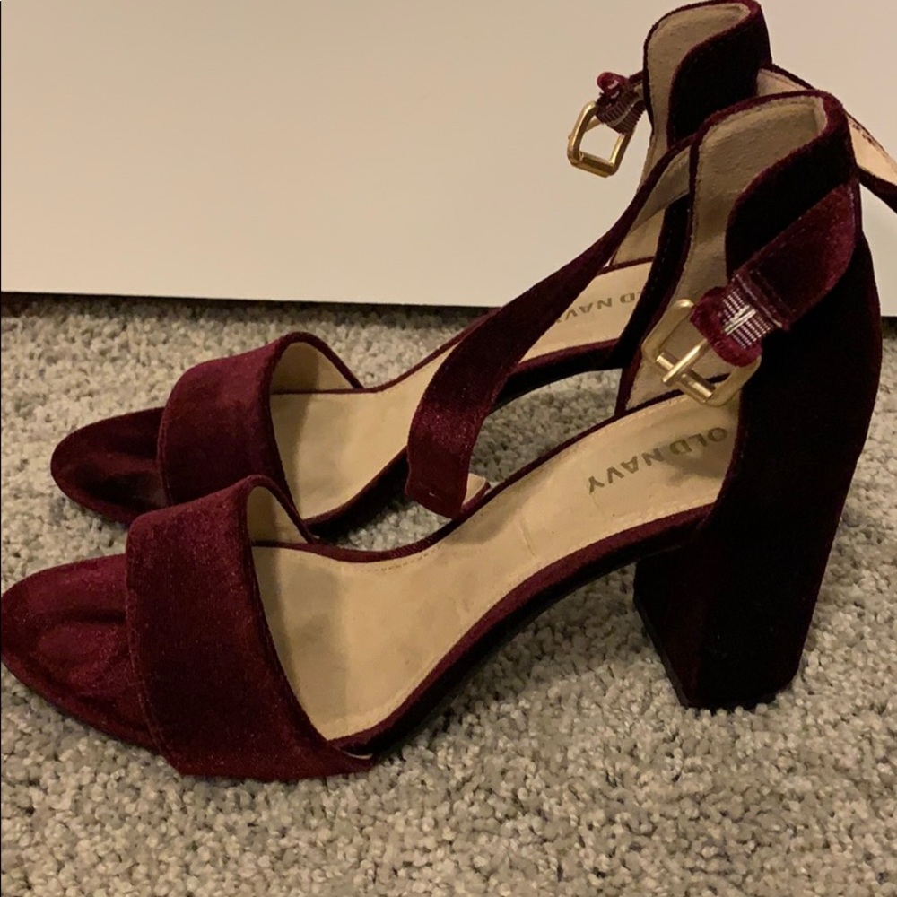 Maroon Velvet Heels!